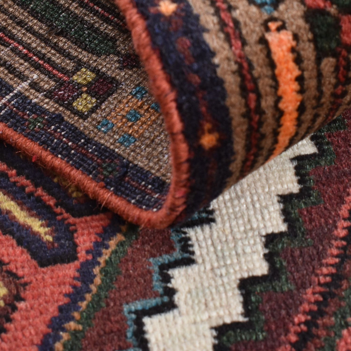 Løber Persisk tæppe - Nomadisk - 292 x 75 cm - mørkerød