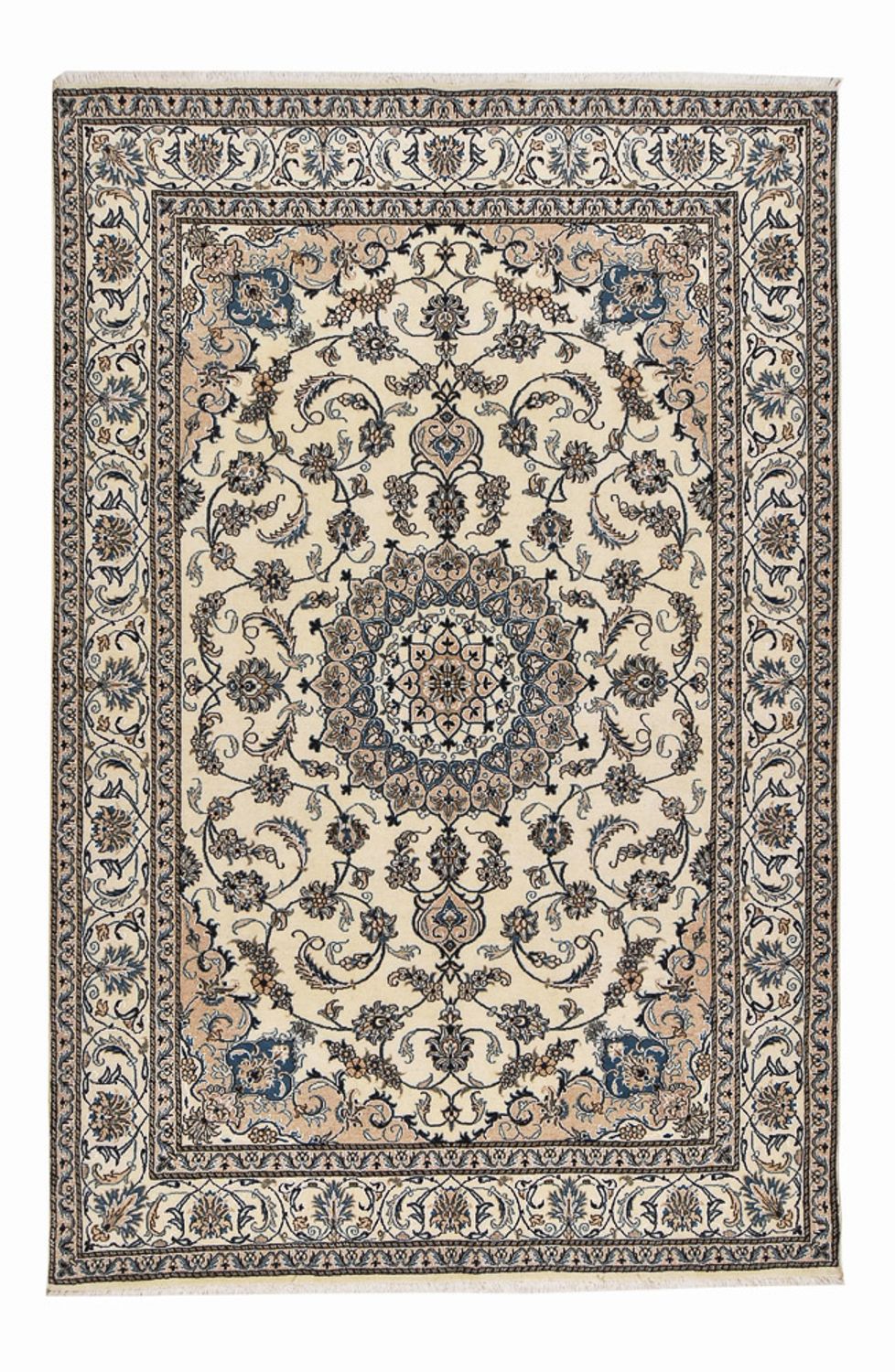 Persisk tæppe - Nain - 296 x 193 cm - beige