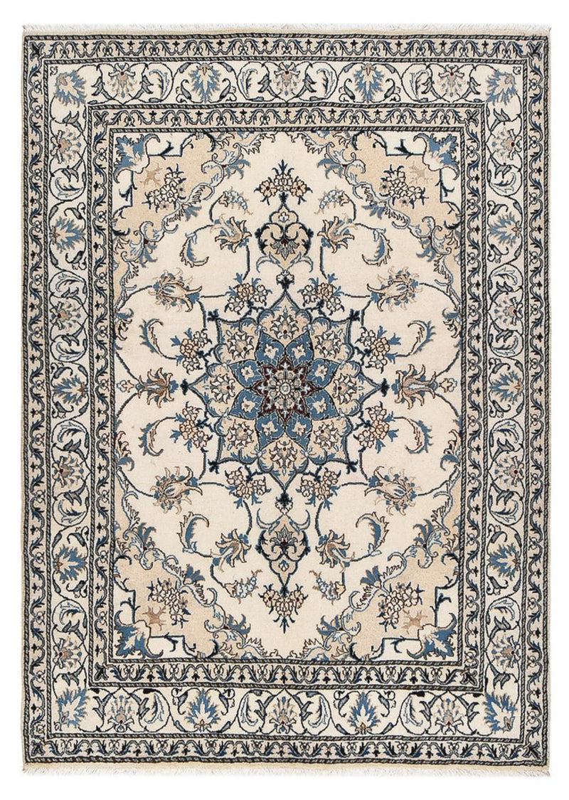 Persisk tæppe - Nain - 205 x 147 cm - creme
