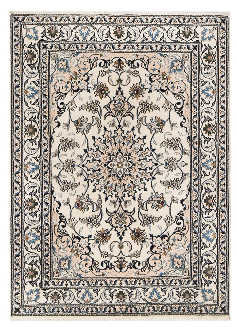 Persisk tæppe - Nain - 202 x 146 cm - creme