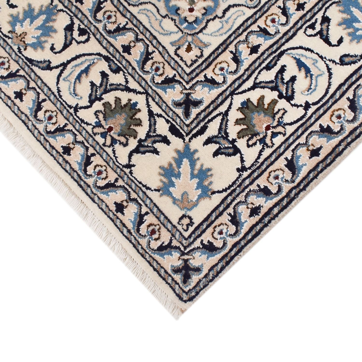 Persisk tæppe - Nain - 202 x 146 cm - creme