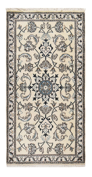 Persisk tæppe - Nain - 138 x 67 cm - creme
