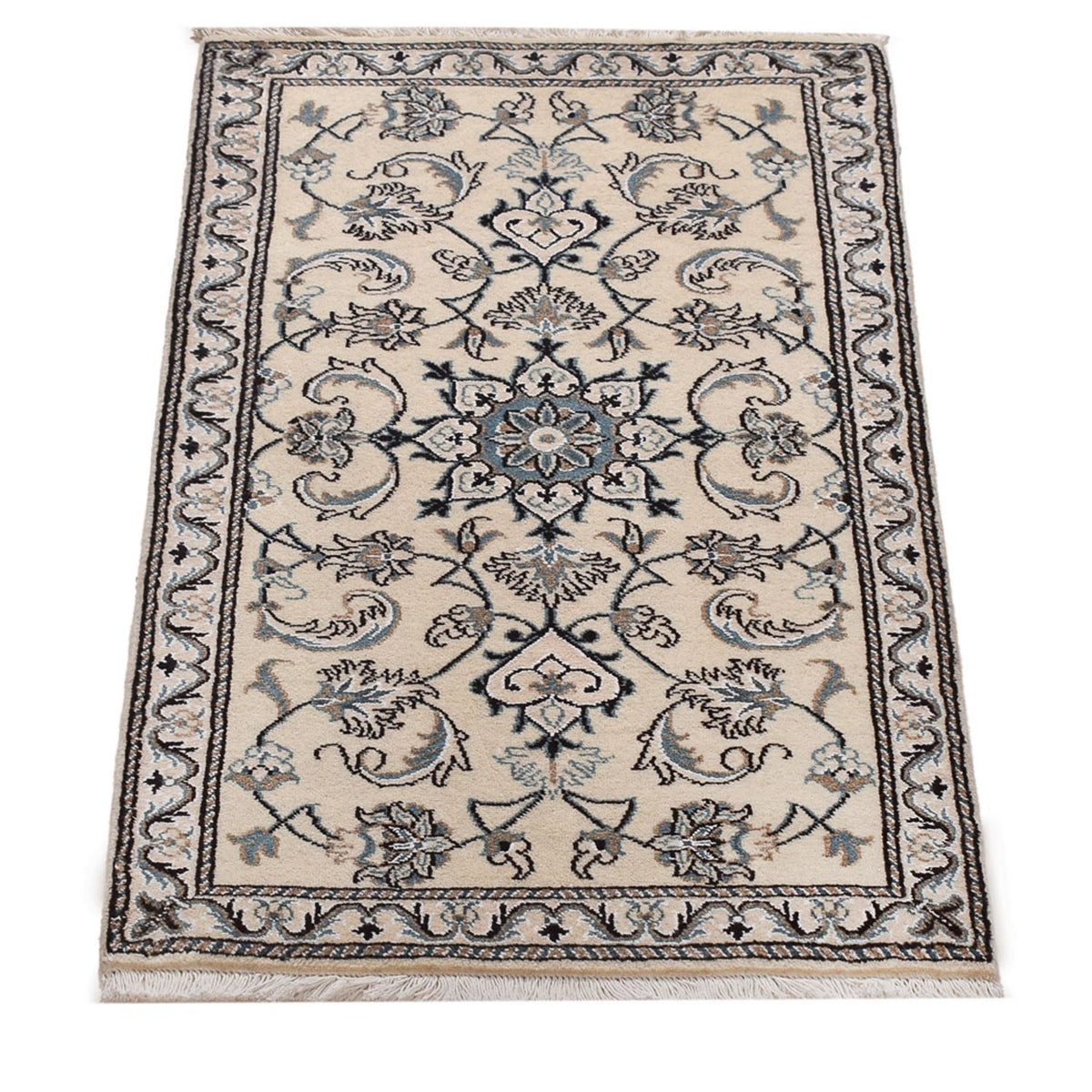 Persisk tæppe - Nain - 138 x 67 cm - creme