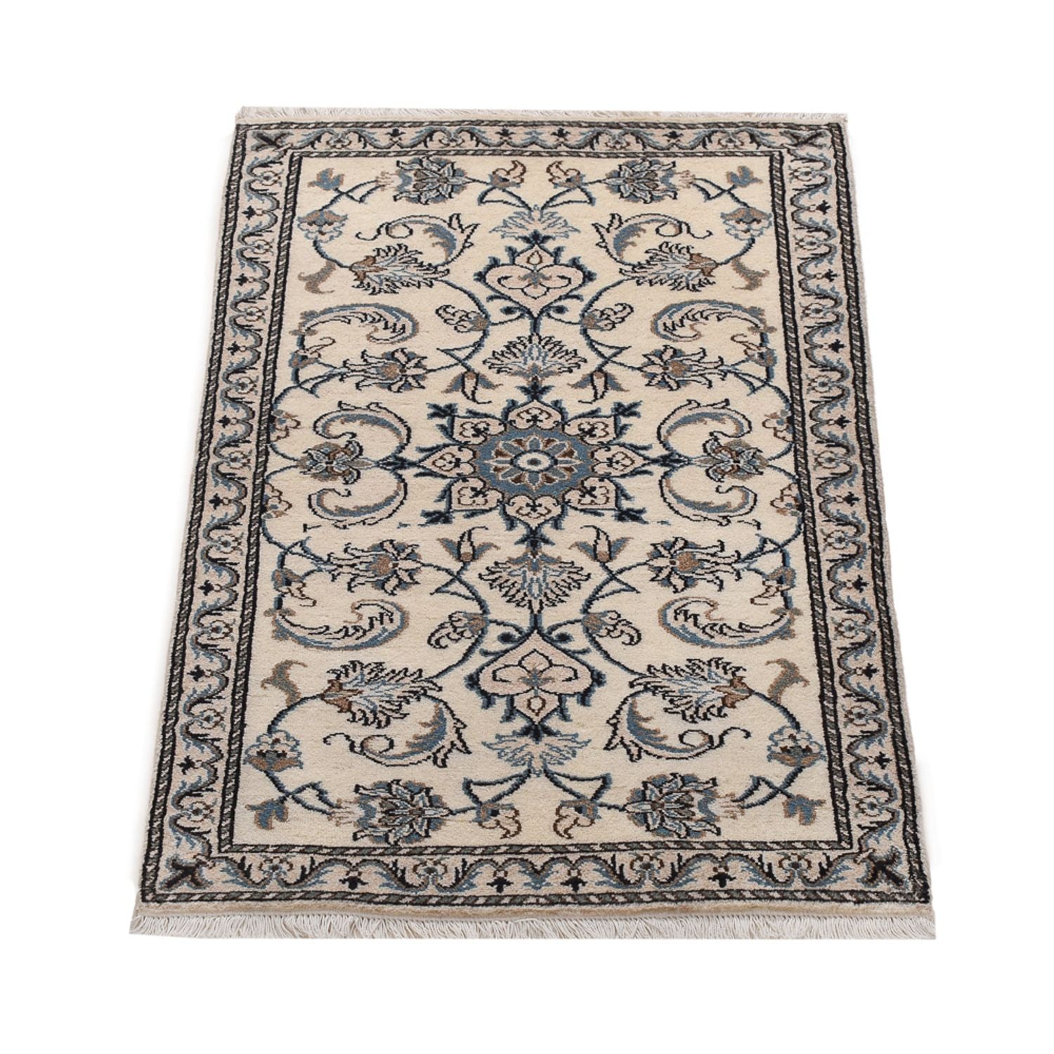 Persisk tæppe - Nain - 137 x 69 cm - creme