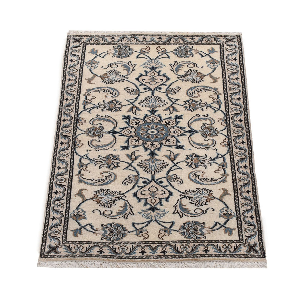 Persisk tæppe - Nain - 137 x 69 cm - creme