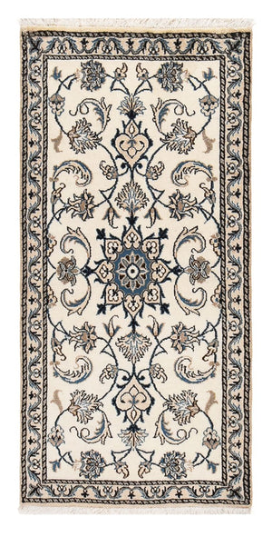 Persisk tæppe - Nain - 140 x 69 cm - creme