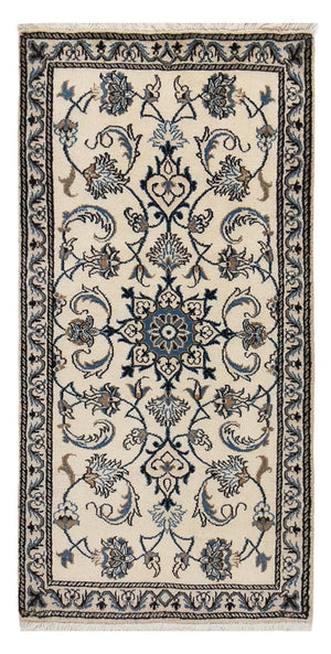 Persisk tæppe - Nain - 136 x 68 cm - creme