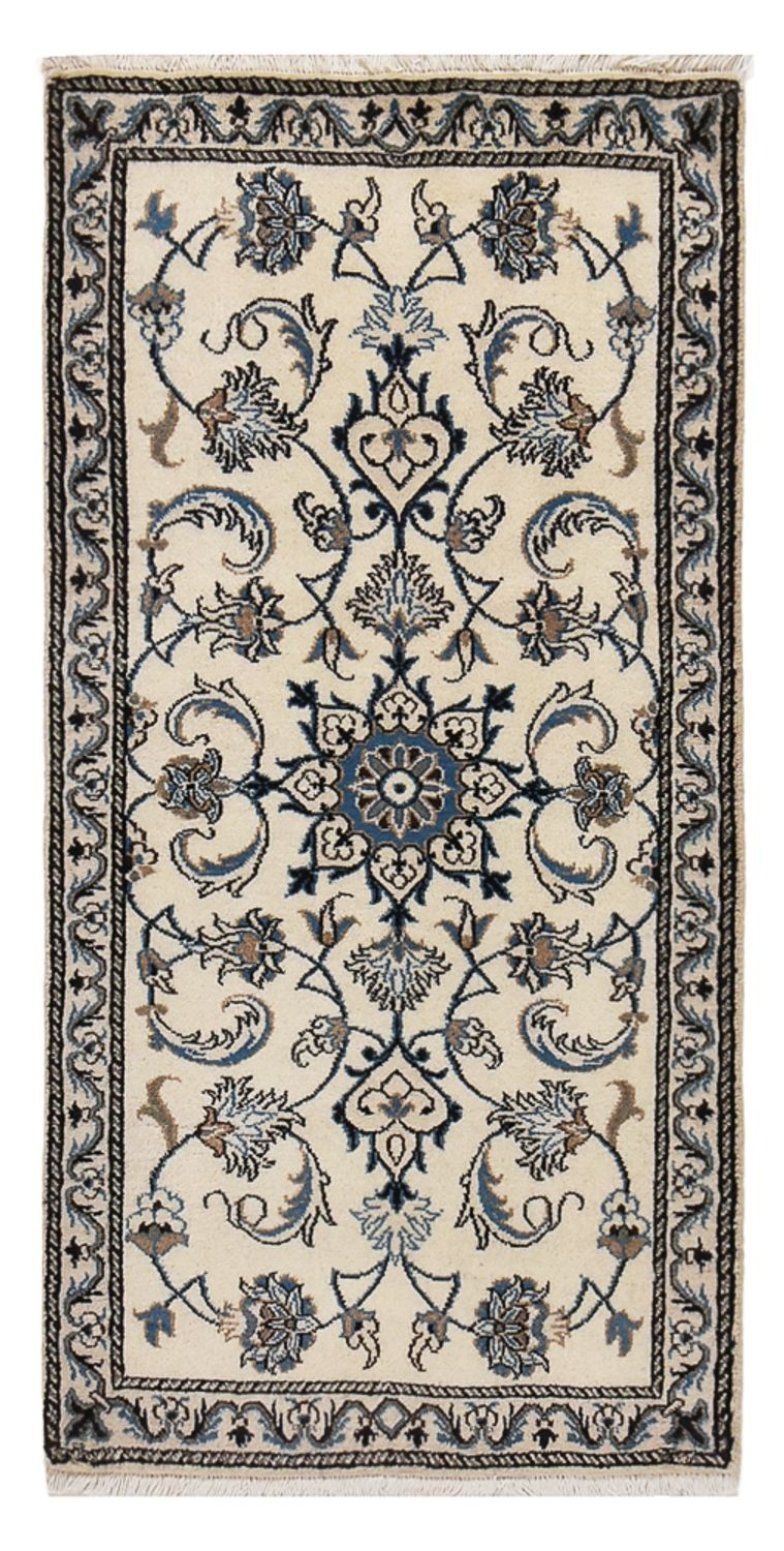 Persisk tæppe - Nain - 136 x 68 cm - creme