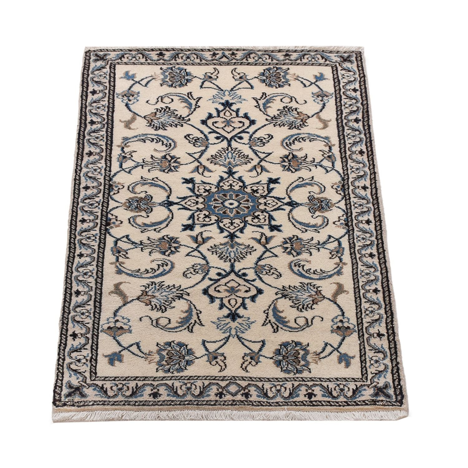 Persisk tæppe - Nain - 136 x 68 cm - creme