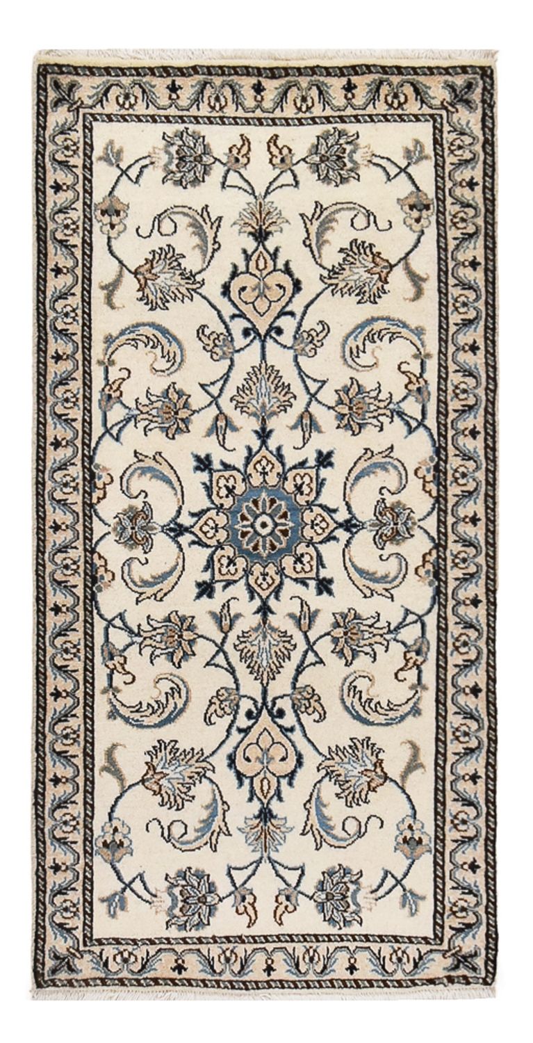 Persisk tæppe - Nain - 142 x 69 cm - creme
