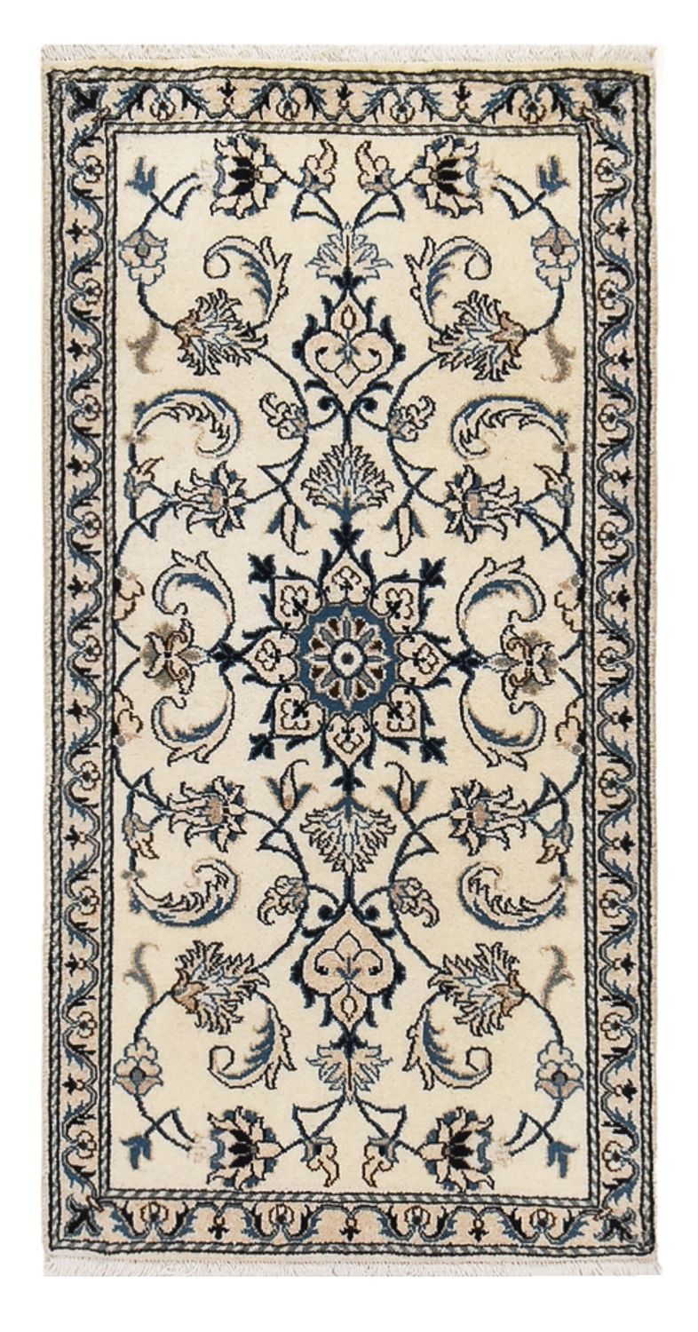 Persisk tæppe - Nain - 137 x 69 cm - creme