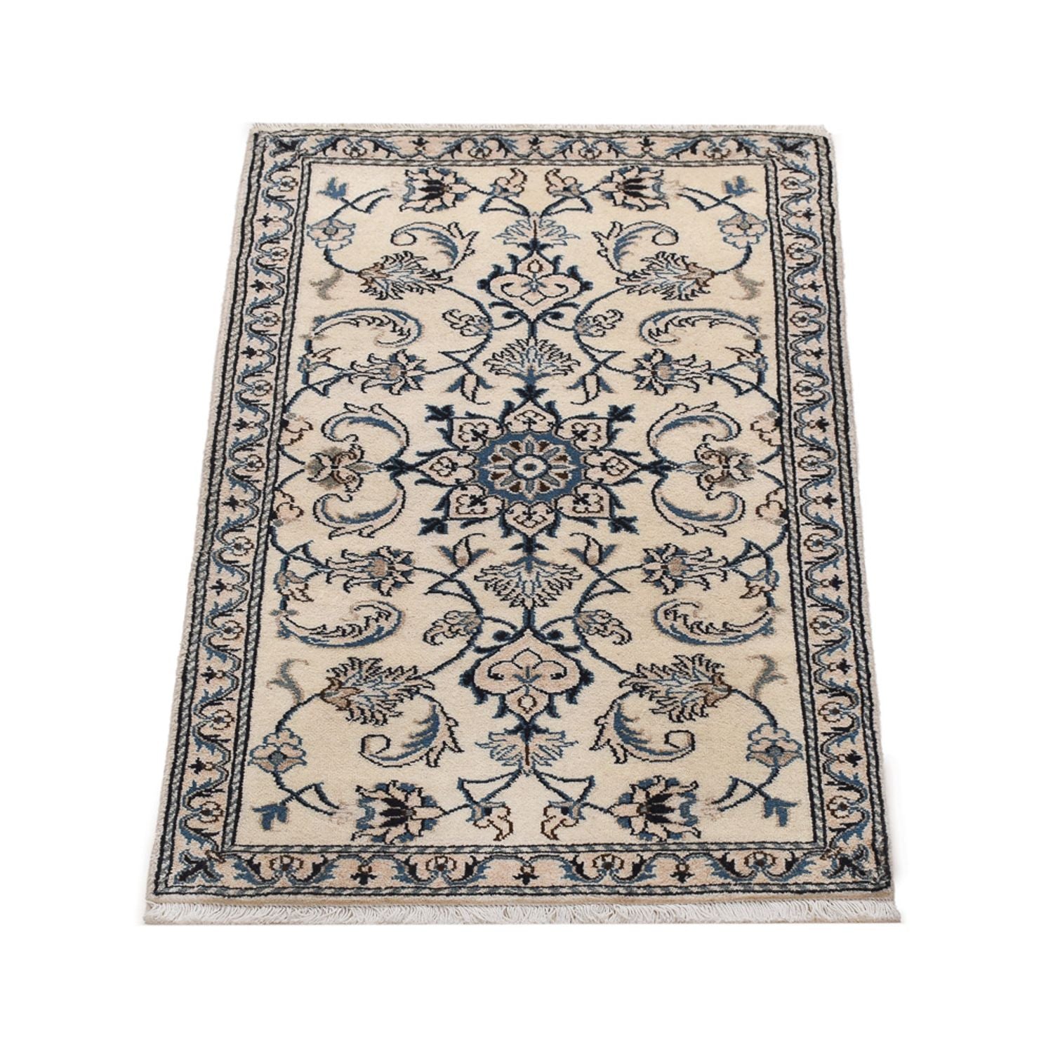 Persisk tæppe - Nain - 137 x 69 cm - creme