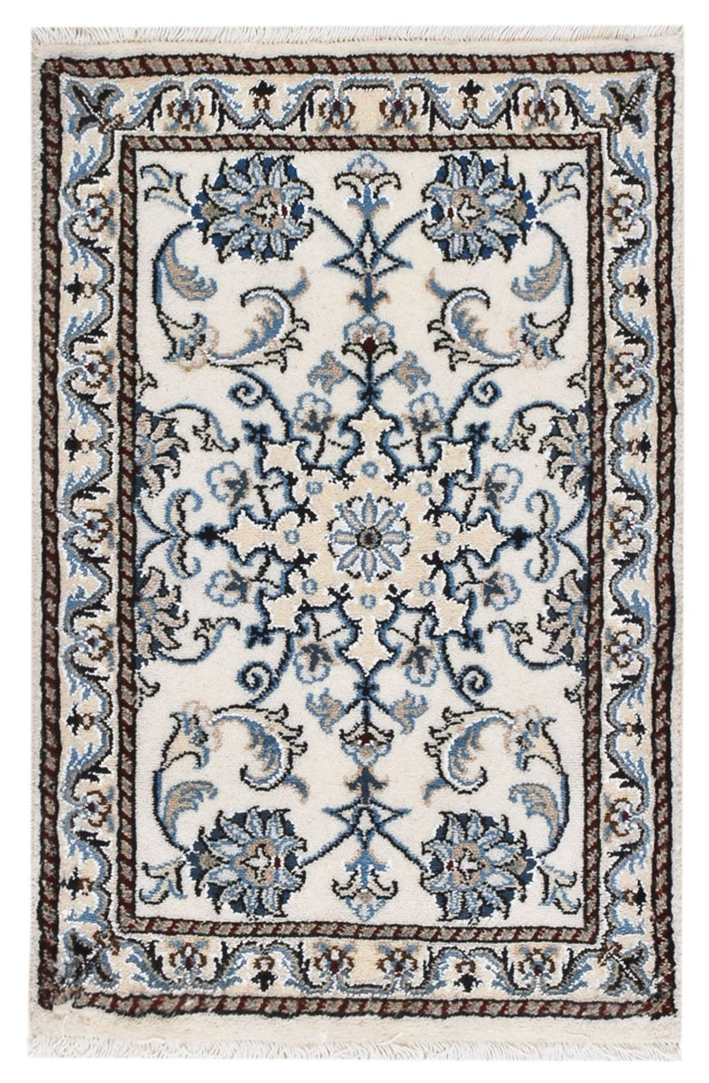 Persisk tæppe - Nain - 85 x 56 cm - creme