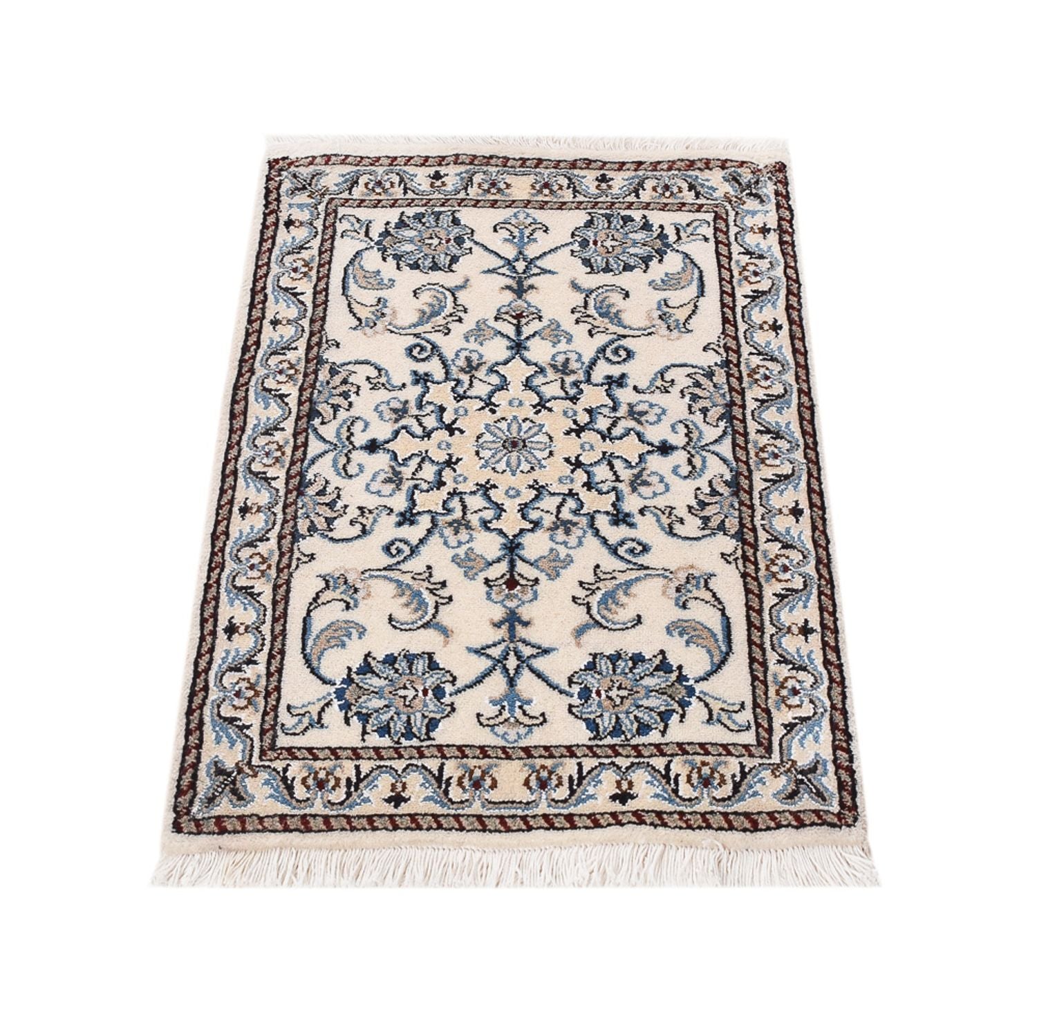 Persisk tæppe - Nain - 85 x 56 cm - creme