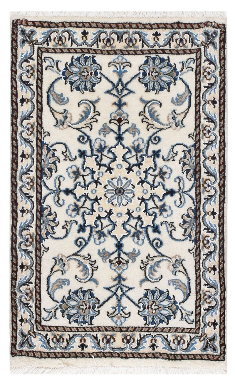 Persisk tæppe - Nain - 90 x 56 cm - creme