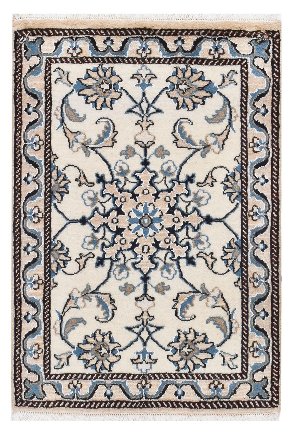 Persisk tæppe - Nain - 85 x 57 cm - creme