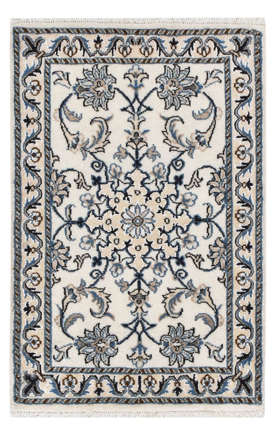 Persisk tæppe - Nain - 92 x 60 cm - creme