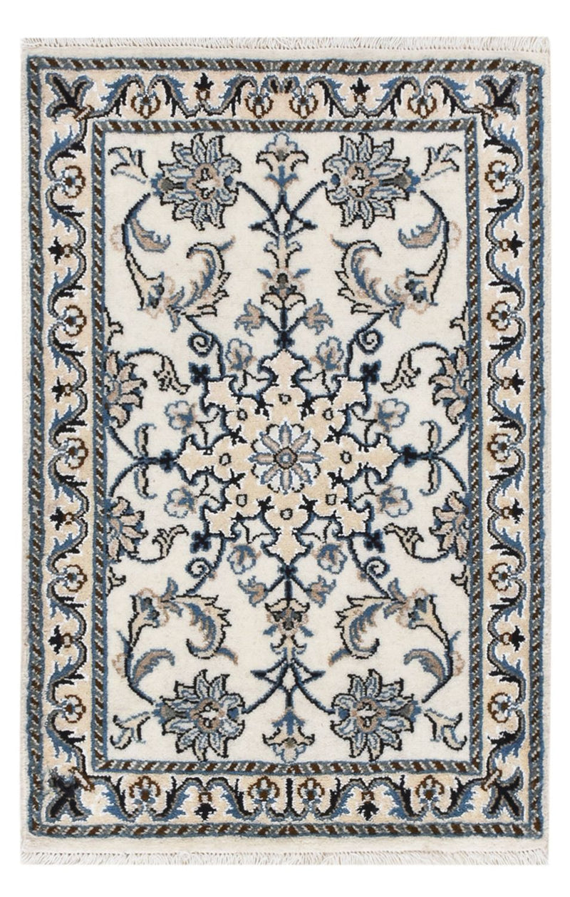 Persisk tæppe - Nain - 92 x 60 cm - creme