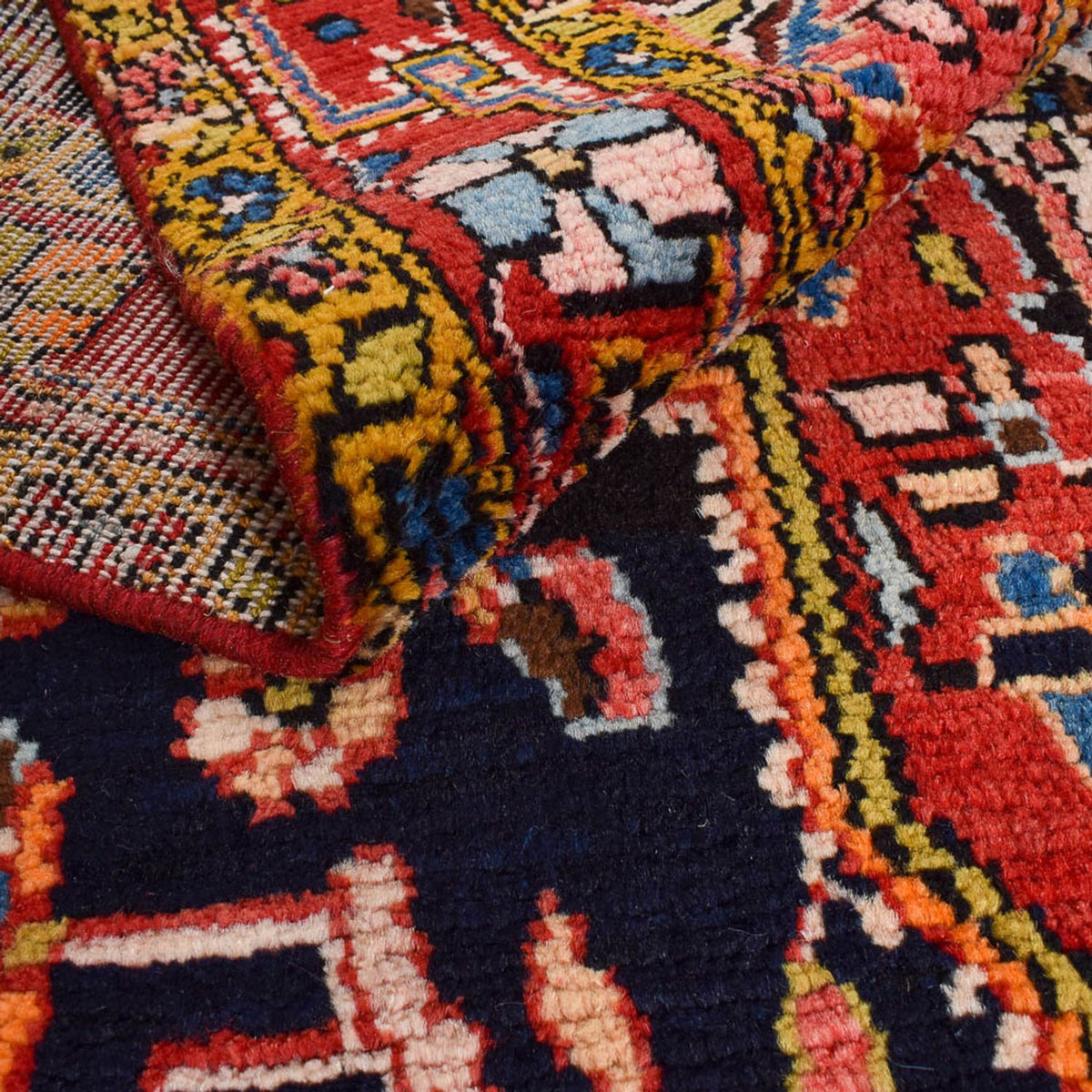 Persisk tæppe - Nomadisk - 226 x 135 cm - mørkeblå