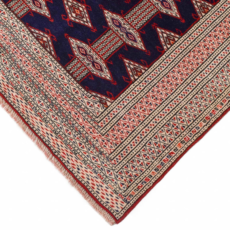 Turkaman-tæppe - 175 x 125 cm - mørkeblå