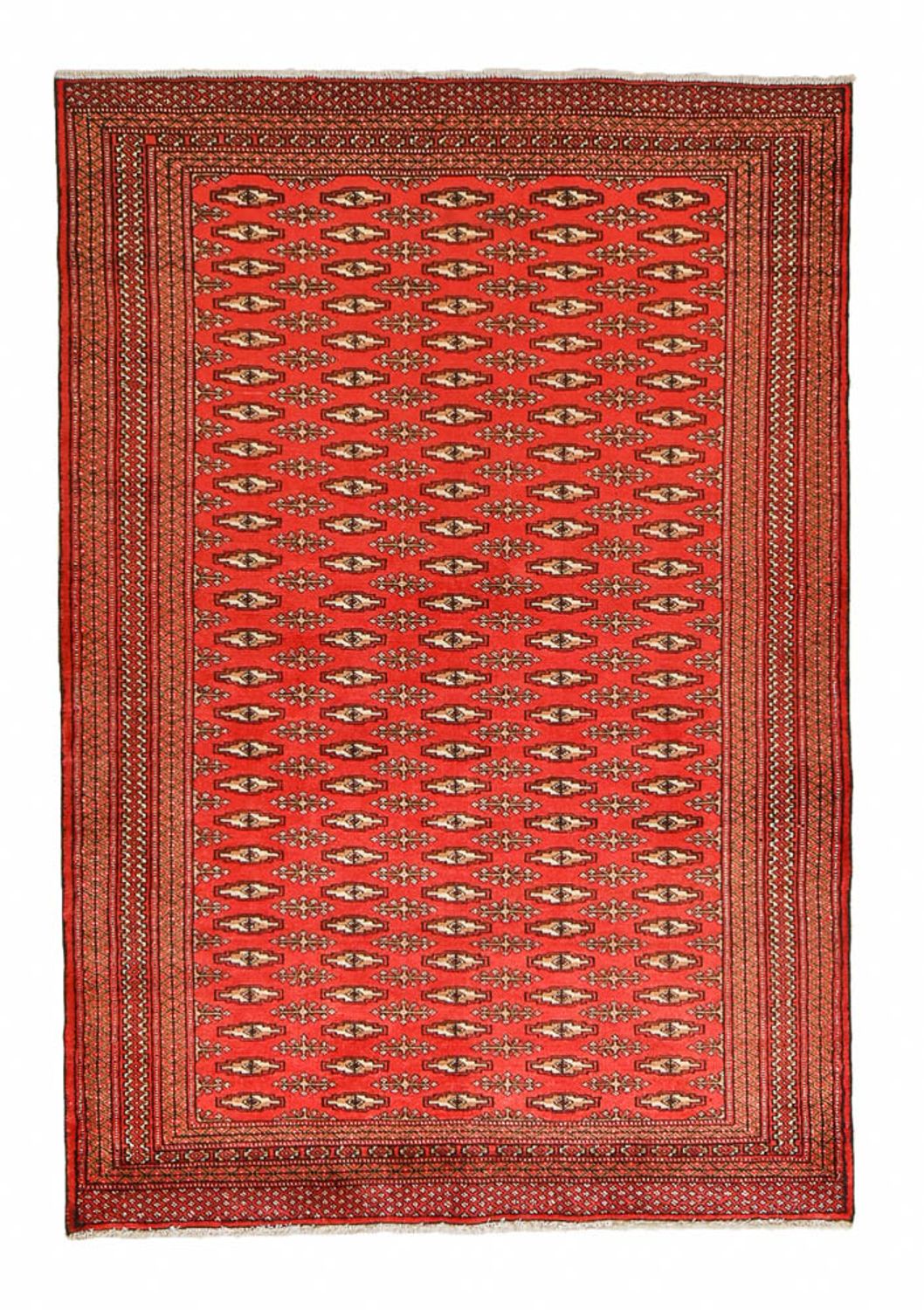 Turkaman-tæppe - 189 x 130 cm - rød