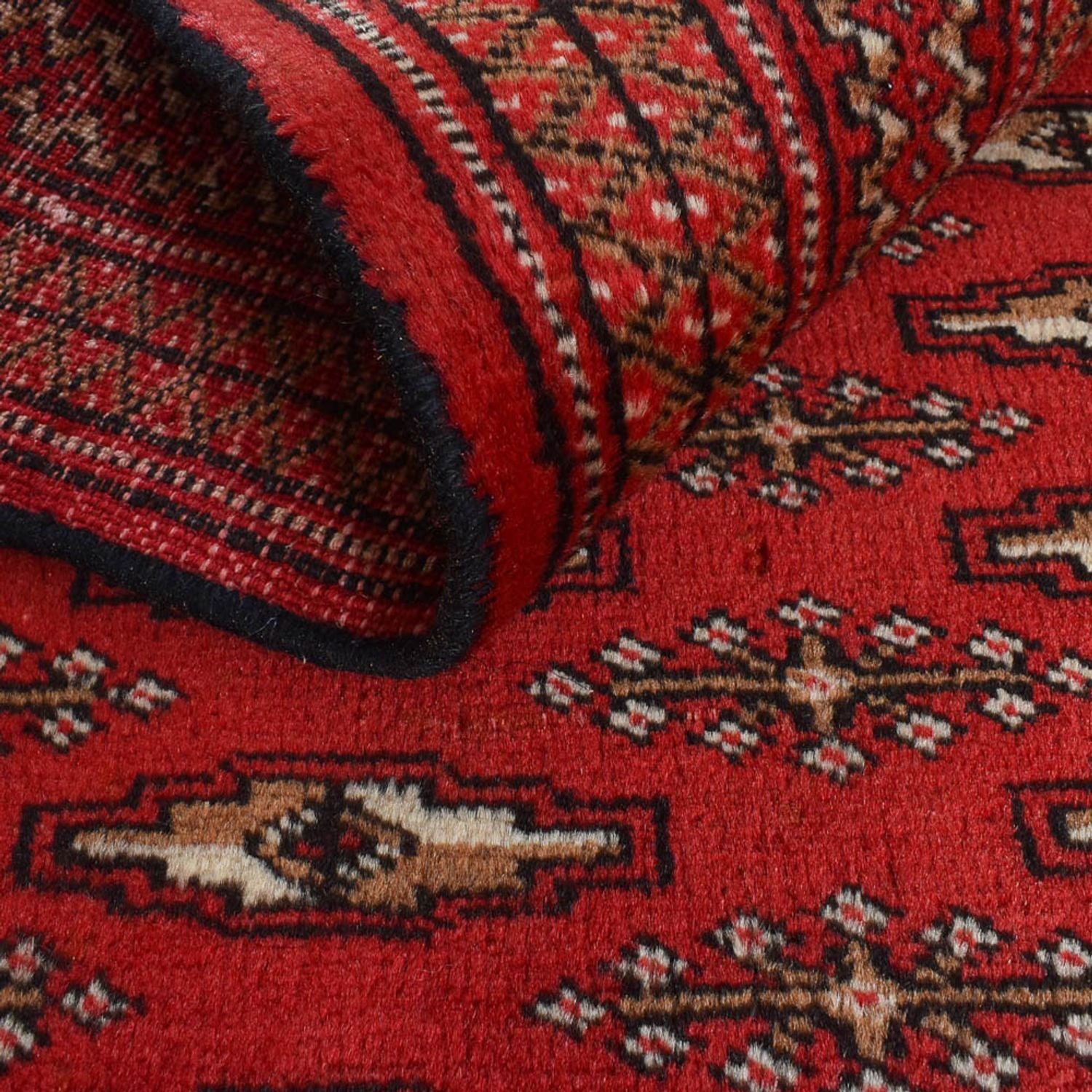 Turkaman-tæppe - 189 x 130 cm - rød