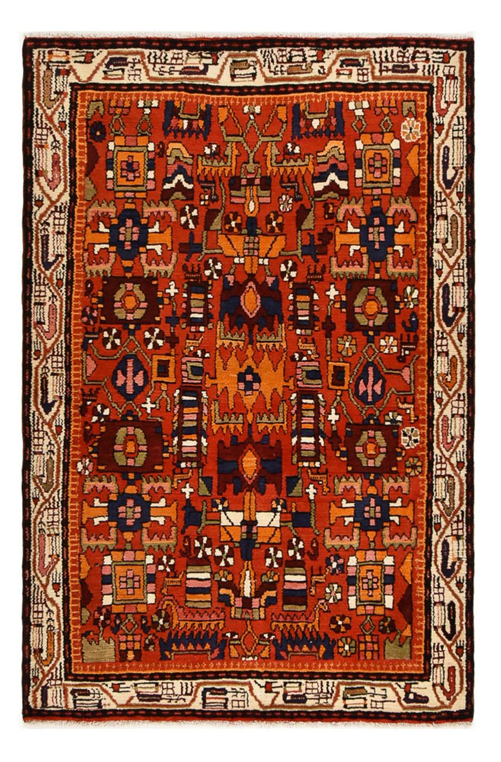 Persisk tæppe - Nomadisk - 209 x 139 cm - flerfarvet