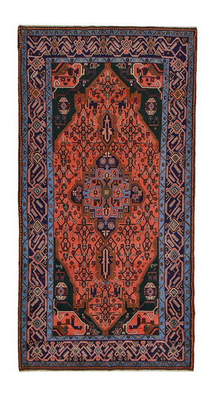 Persisk tæppe - Nomadisk - 286 x 150 cm - lysrød