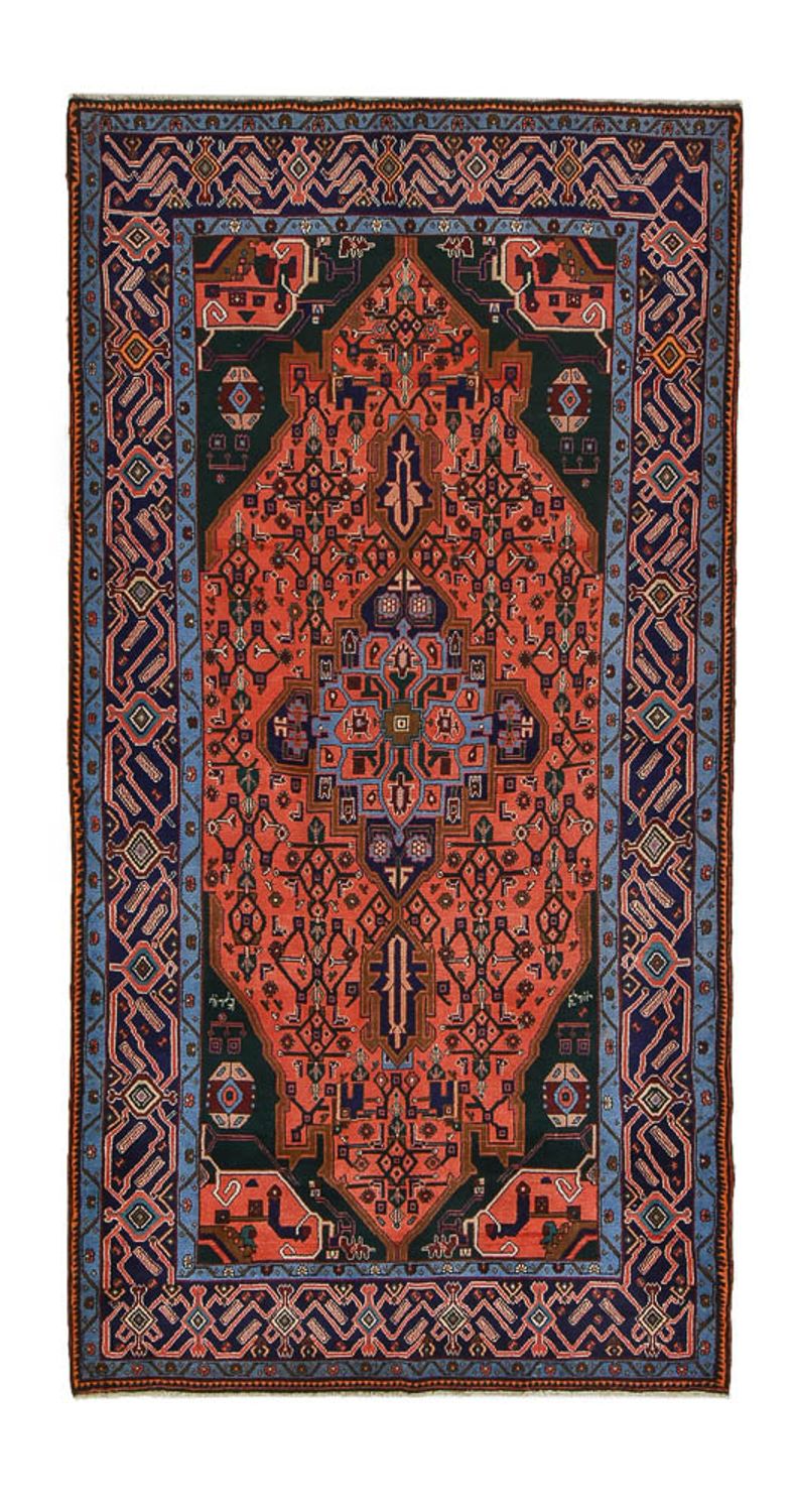 Persisk tæppe - Nomadisk - 286 x 150 cm - lysrød