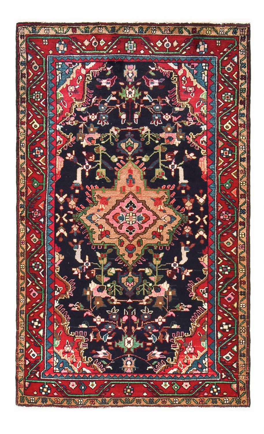 Persisk tæppe - Nomadisk - 180 x 108 cm - mørkeblå