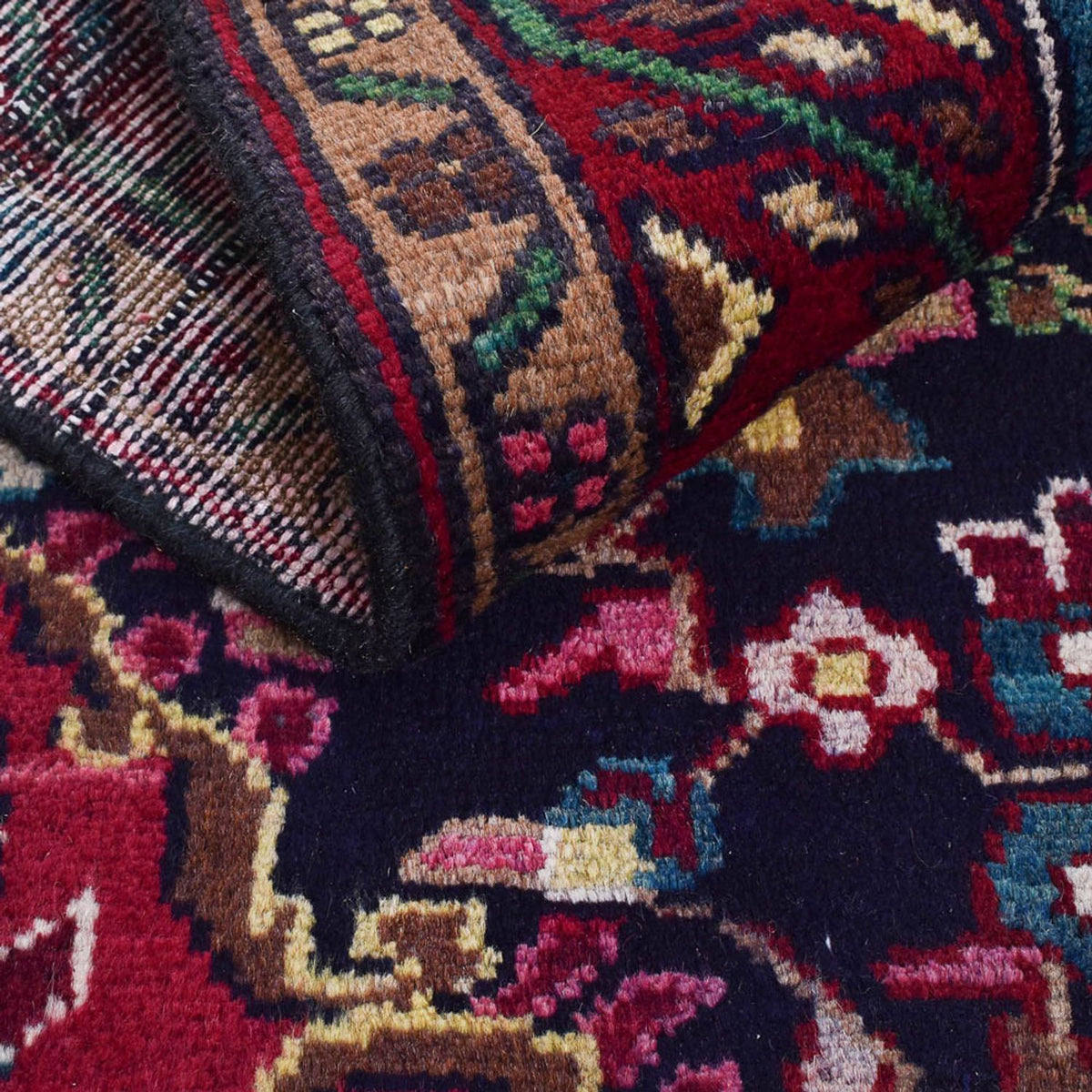 Persisk tæppe - Nomadisk - 180 x 108 cm - mørkeblå