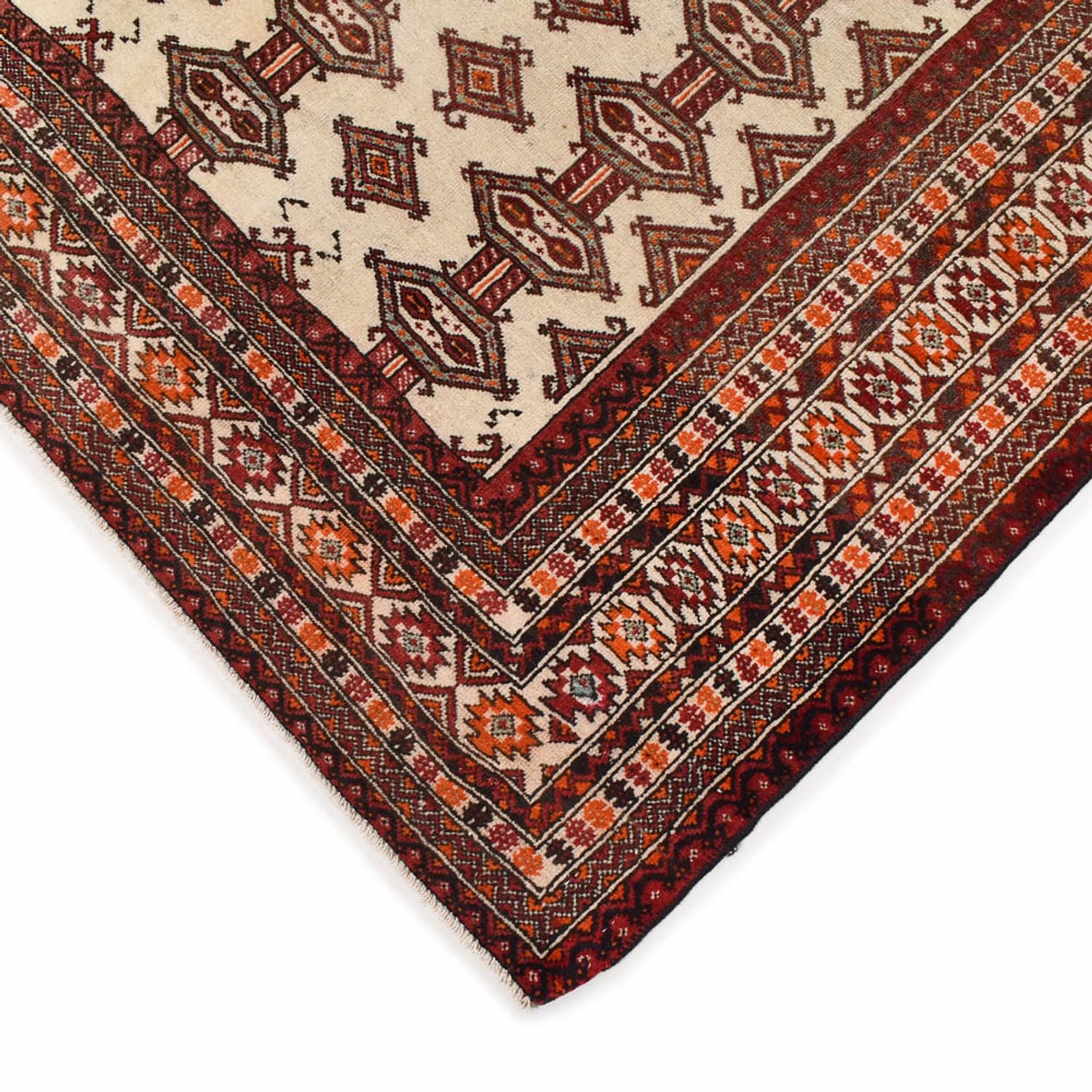 Turkaman-tæppe - 204 x 121 cm - beige