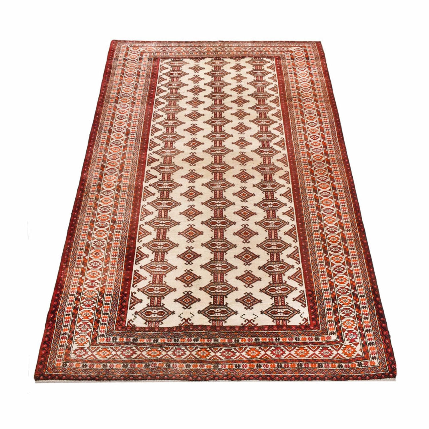 Turkaman-tæppe - 204 x 121 cm - beige
