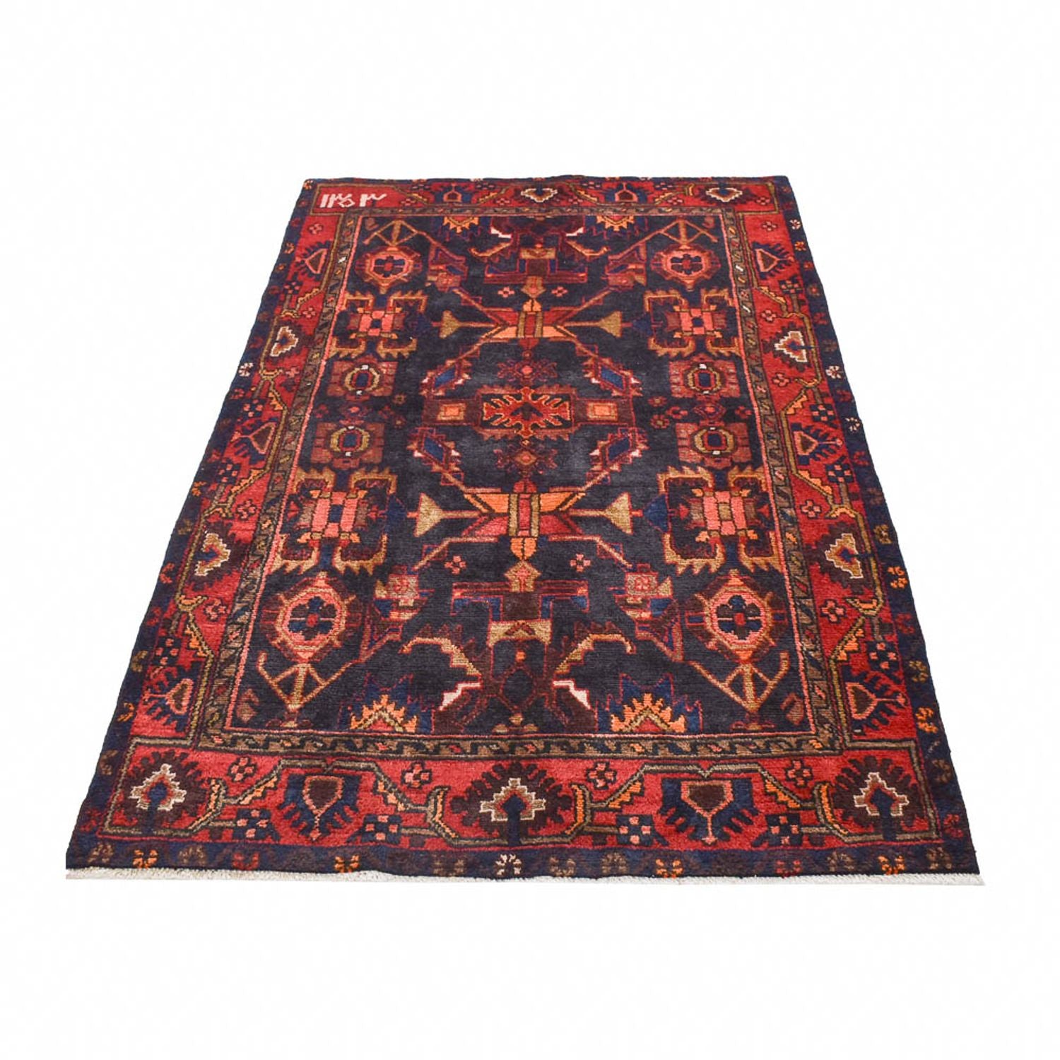 Persisk tæppe - Nomadisk - 207 x 130 cm - mørkeblå