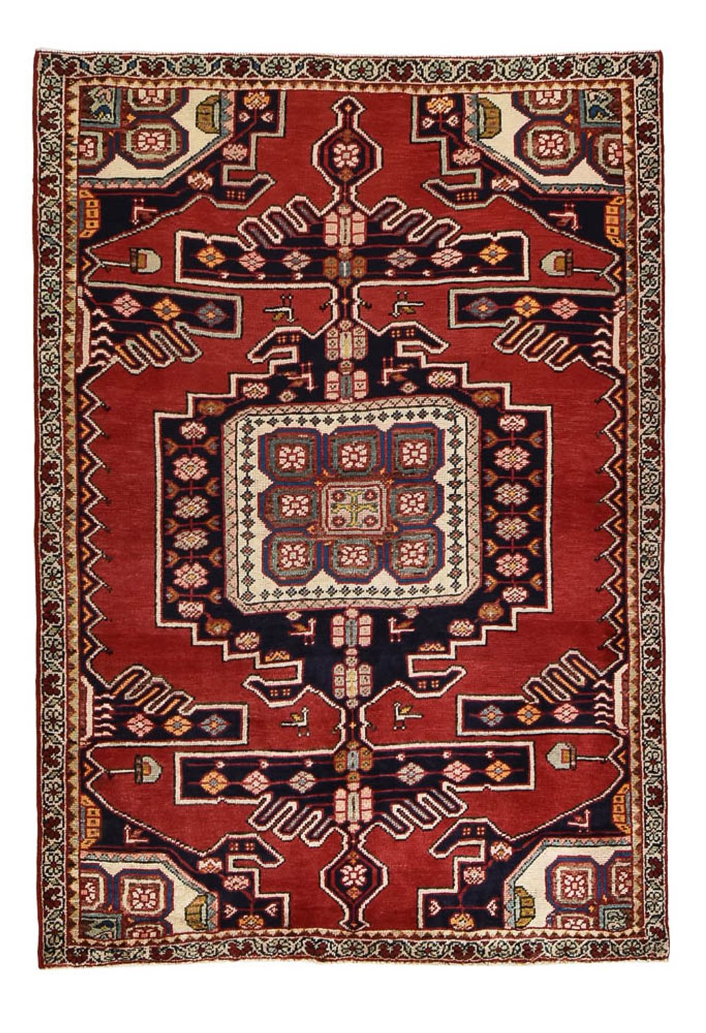 Persisk tæppe - Nomadisk - 192 x 133 cm - rød