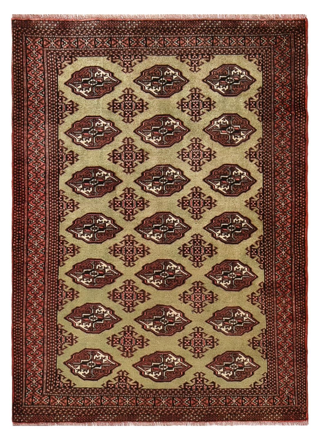 Turkaman-tæppe - 178 x 131 cm - flerfarvet