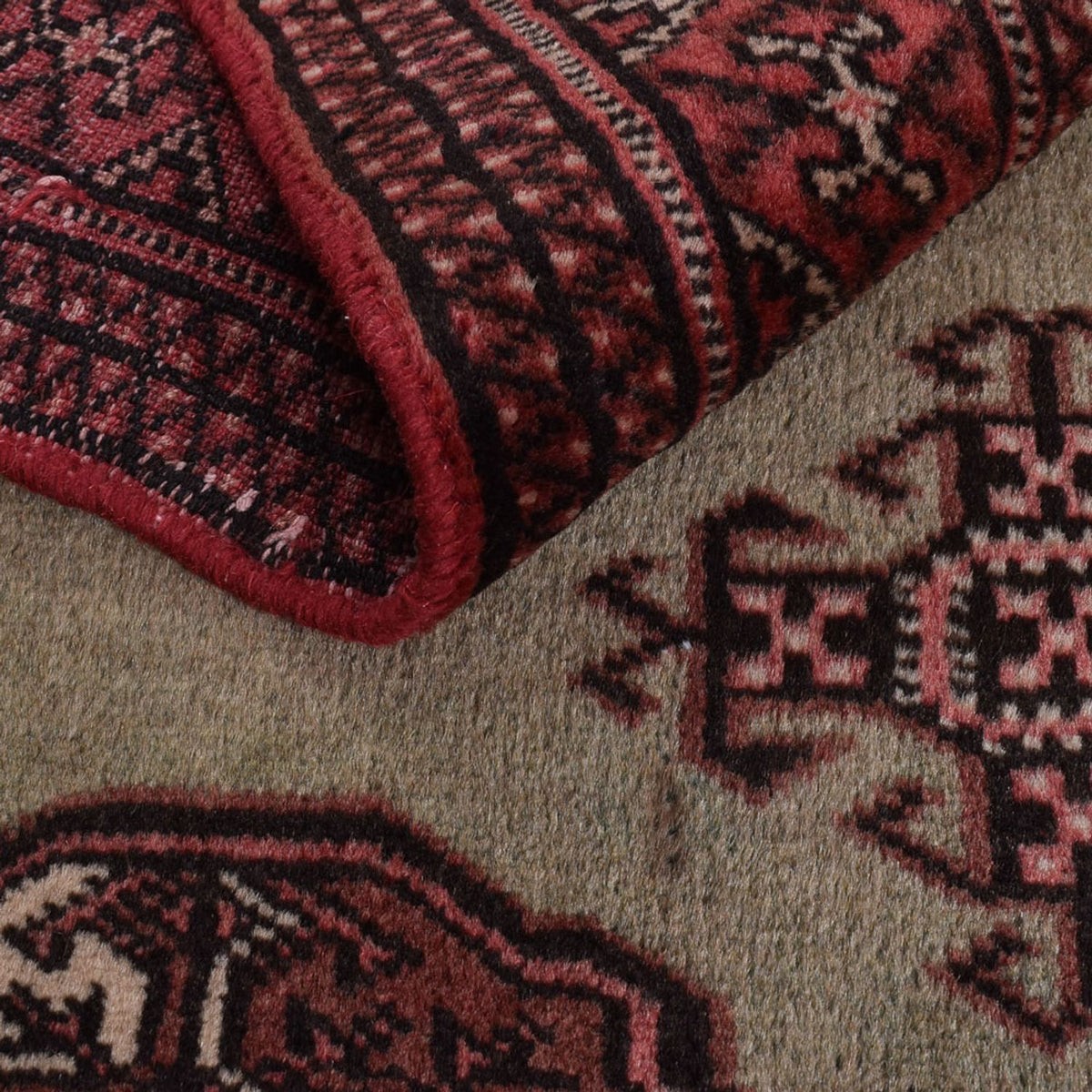 Turkaman-tæppe - 178 x 131 cm - flerfarvet