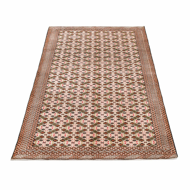 Turkaman-tæppe - 193 x 130 cm - mørk beige