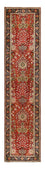 Løber Persisk tæppe - Tabriz - 400 x 92 cm - rød