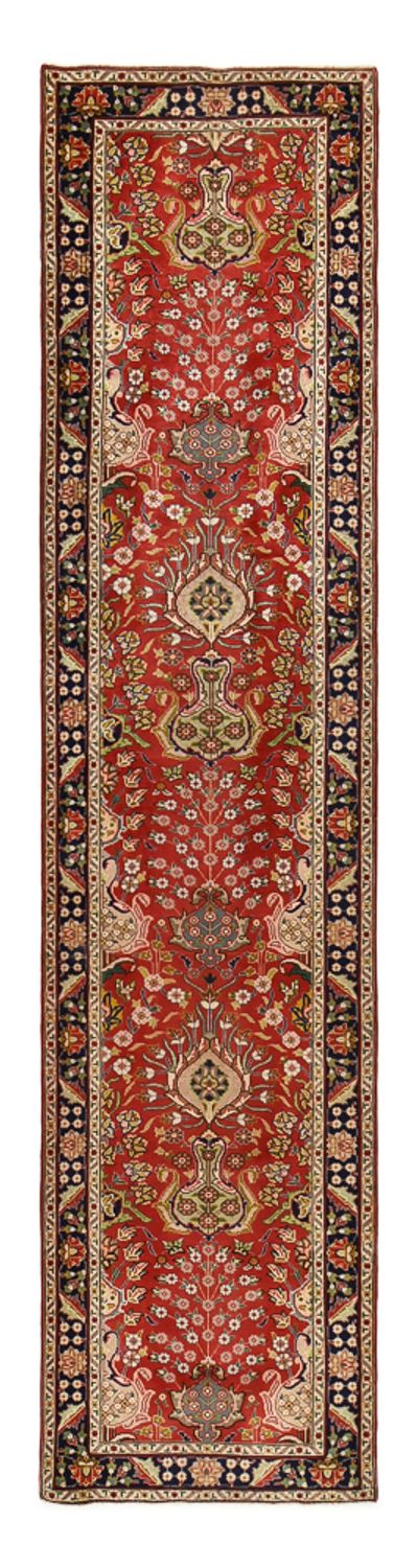 Løber Persisk tæppe - Tabriz - 400 x 92 cm - rød