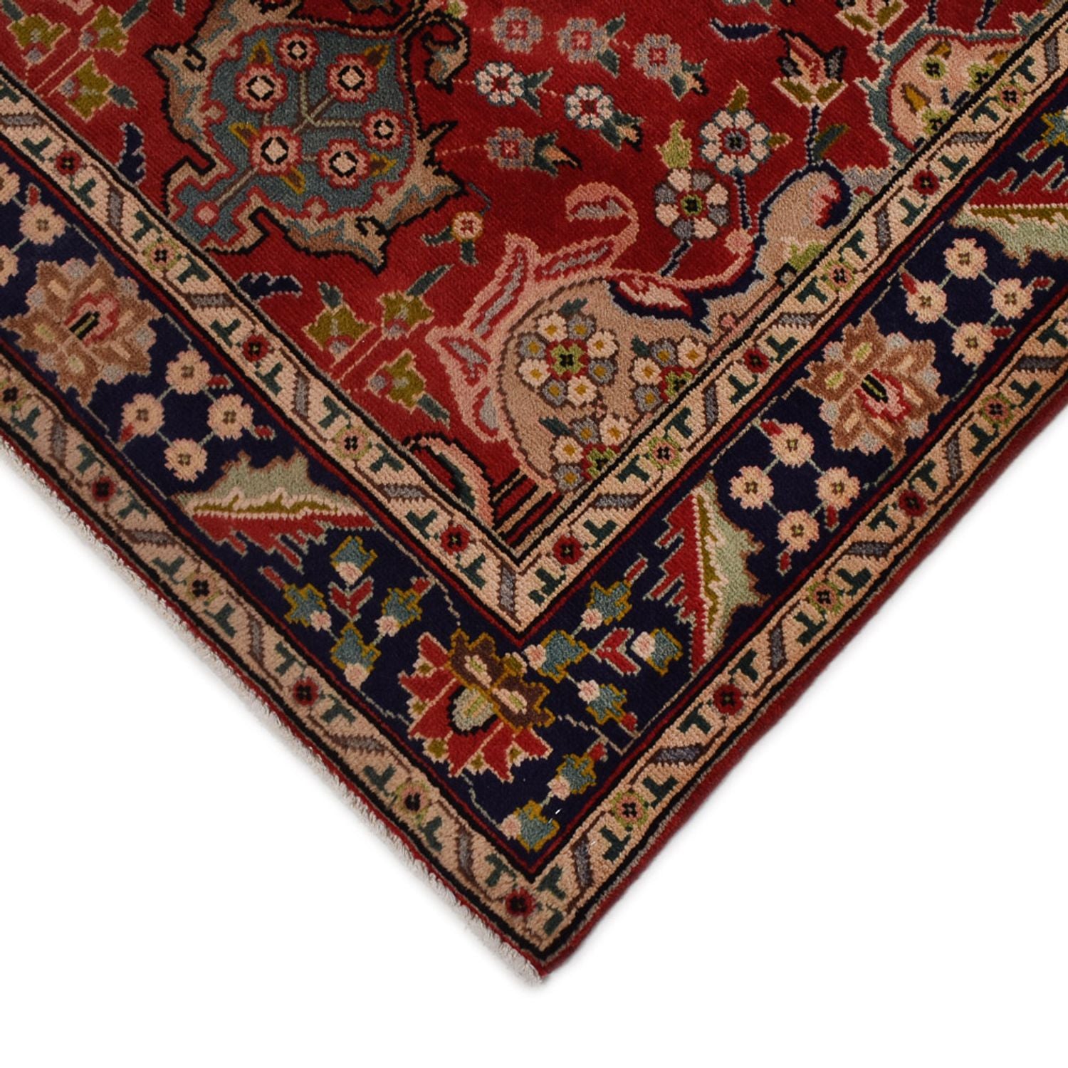 Løber Persisk tæppe - Tabriz - 400 x 92 cm - rød