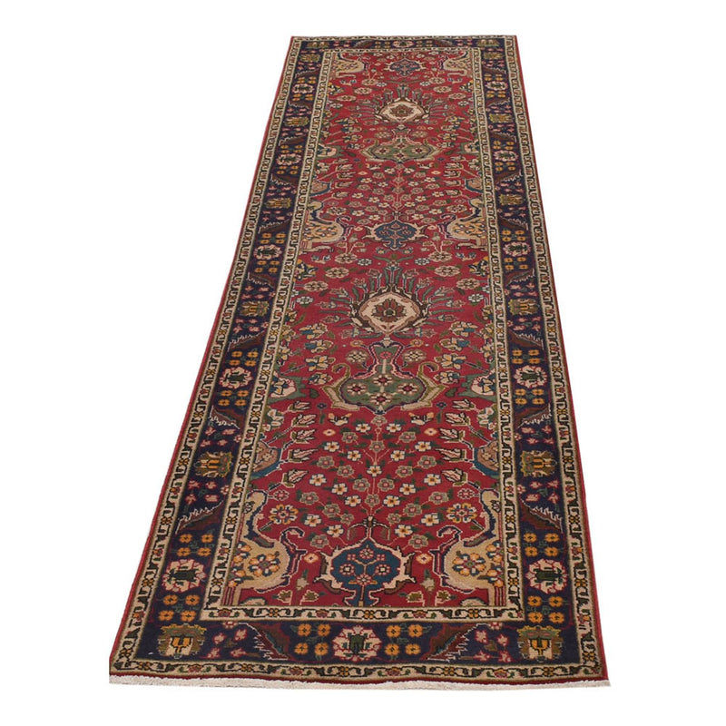Løber Persisk tæppe - Tabriz - 306 x 72 cm - rød