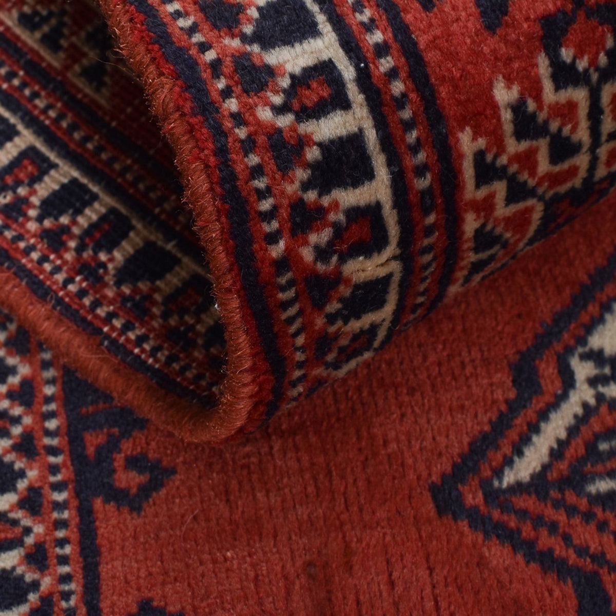 Løber Turkaman-tæppe - 333 x 96 cm - rød