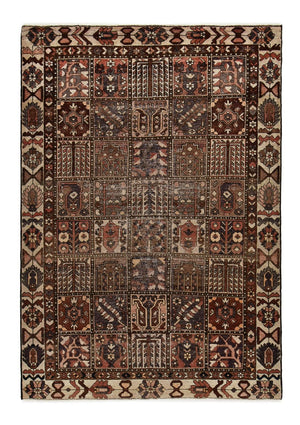 Vintage tæppe - 282 x 198 cm - mørkebrun