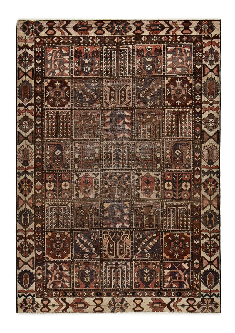 Vintage tæppe - 282 x 198 cm - mørkebrun
