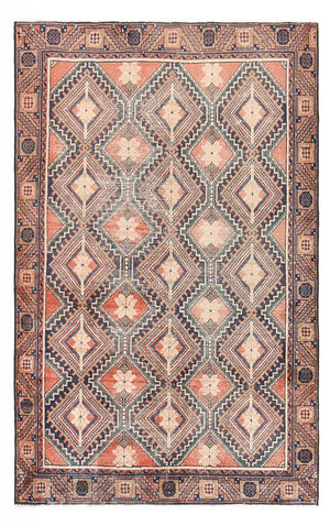 Vintage tæppe - 198 x 124 cm - flerfarvet