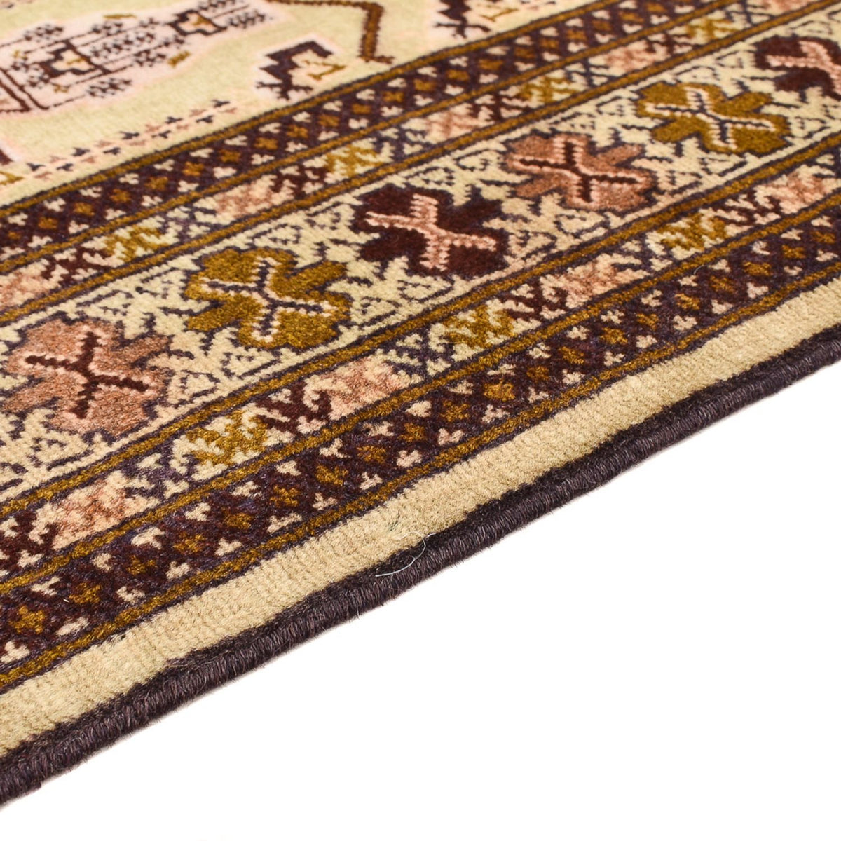 Turkaman-tæppe - 213 x 146 cm - lys beige