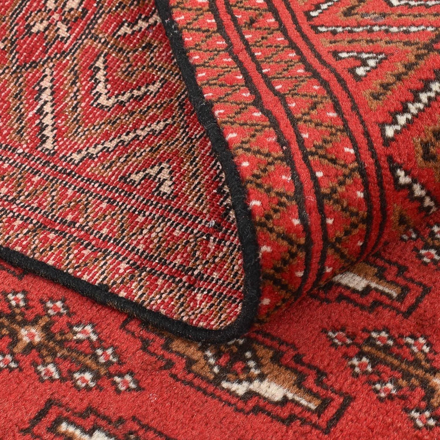 Turkaman-tæppe - 186 x 125 cm - rød