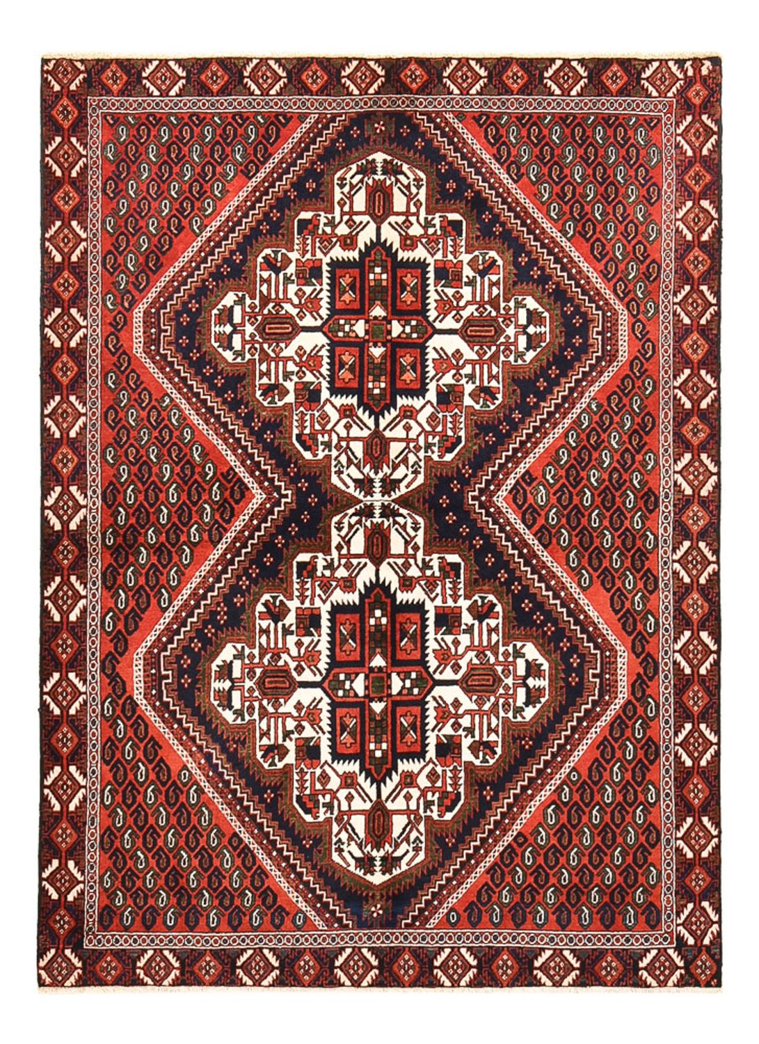 Persisk tæppe - Nomadisk - 174 x 126 cm - rust