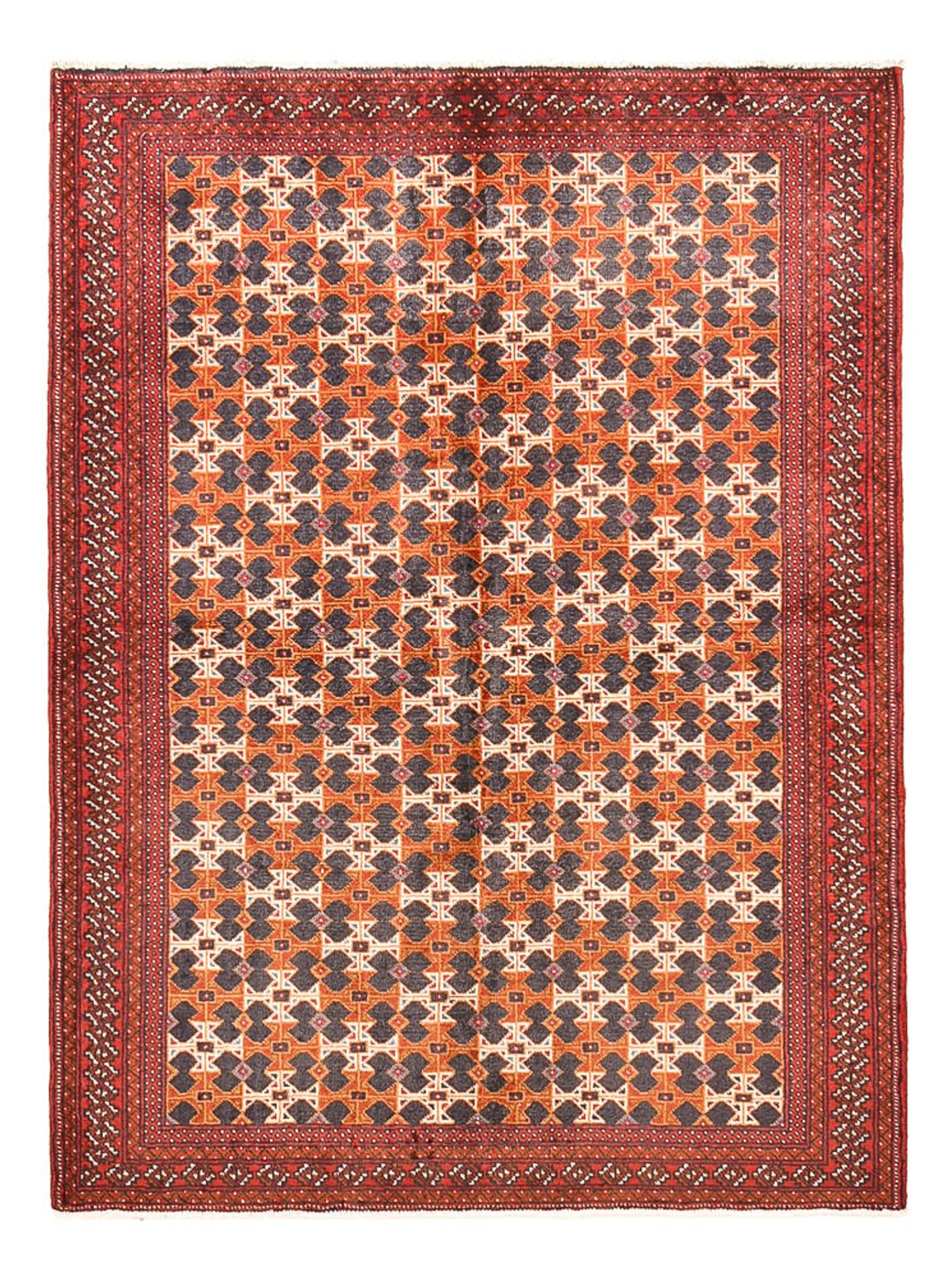 Turkaman-tæppe - 177 x 123 cm - rød